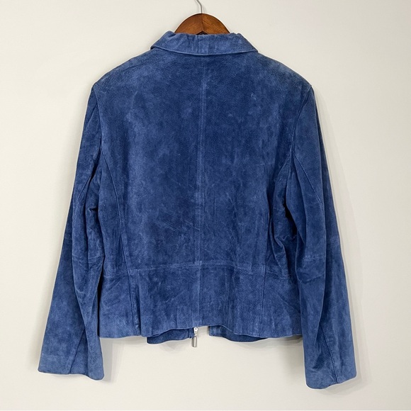 *SOLD*Vintage Clio Blue Suede Jacket Size 14 - Picture 9 of 15